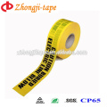 light yellow underground non-detectable warning tape